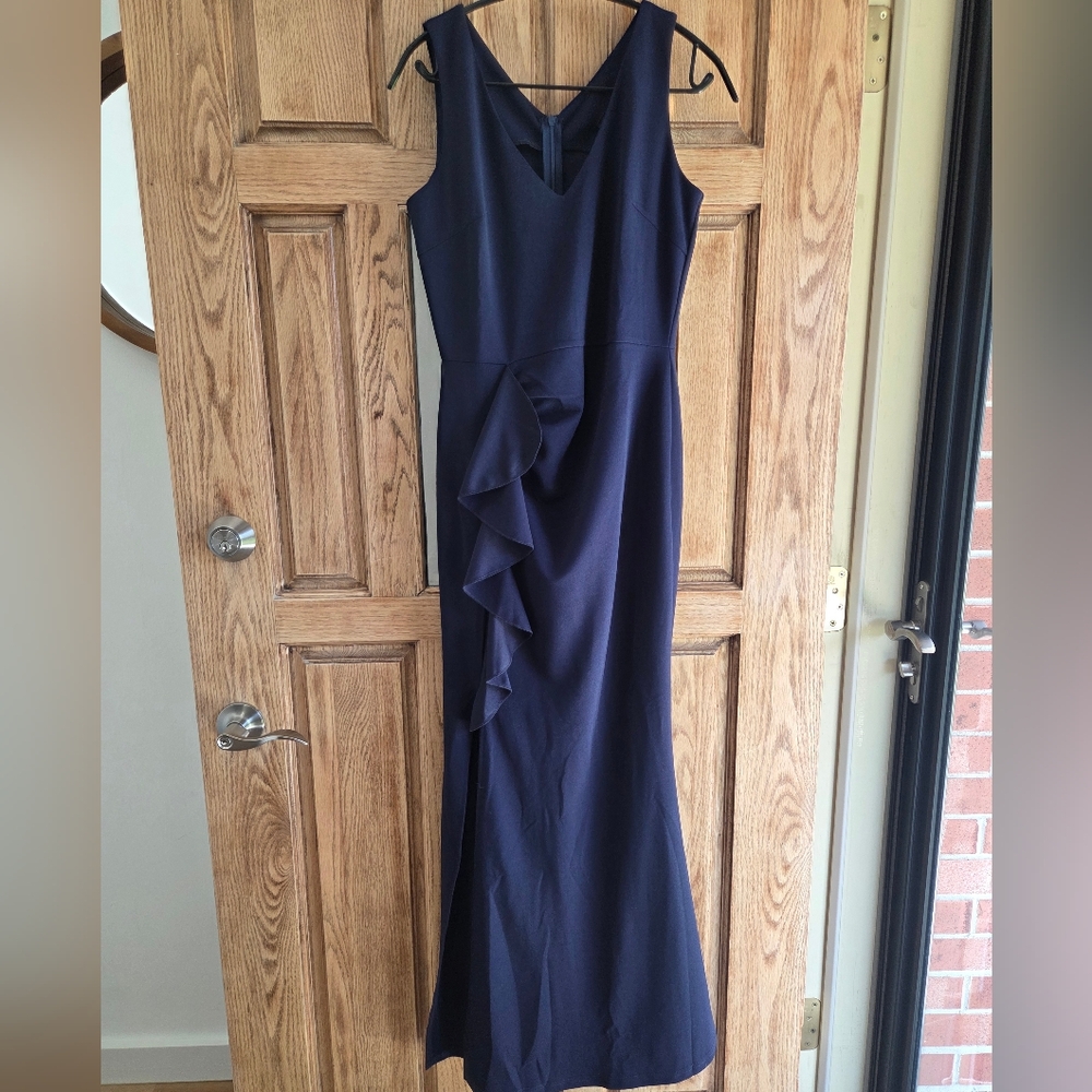 Elegant Navy Sleeveless Dress